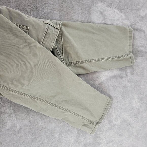 Old Navy Womens Pants 18 Plus Cropped Green Zip Fly Pockets Cotton Blend GRE26E - Picture 4 of 9